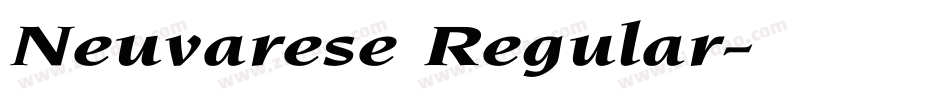 Neuvarese Regular字体转换